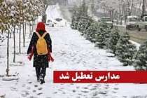 برف و سرما مدارس برخی استان های ایران را تعطیل کرد