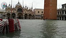 زیر آب رفتن ونیز ایتالیا در پی بارندگی‌های شدید 